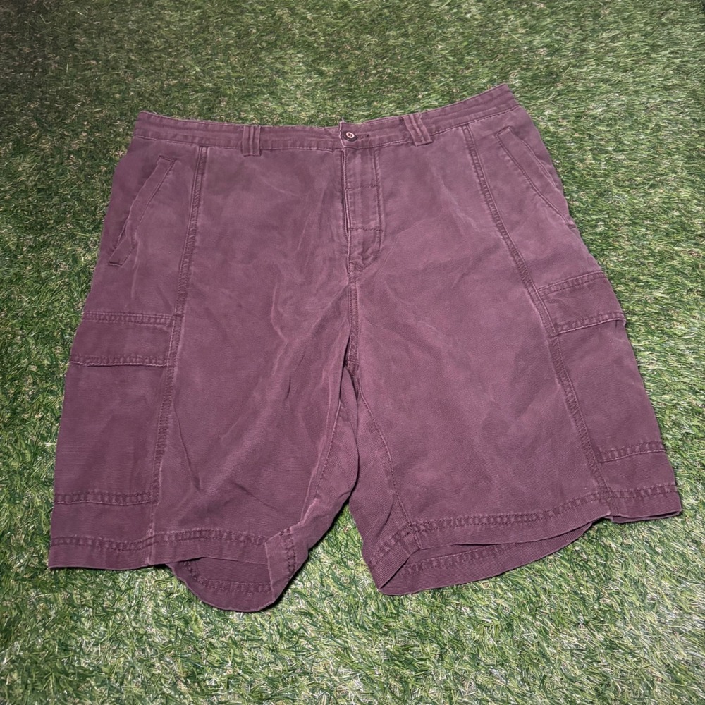 Tommy Bahama Relax Mens Brown Tencel Cotton Cargo Shorts Size 36